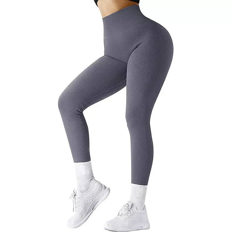 Women's high waist seamless leggings in various colors for fitness and casual wear