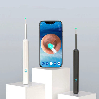 Wireless otoscope with 360-degree HD camera and LED light for safe and effective earwax removal