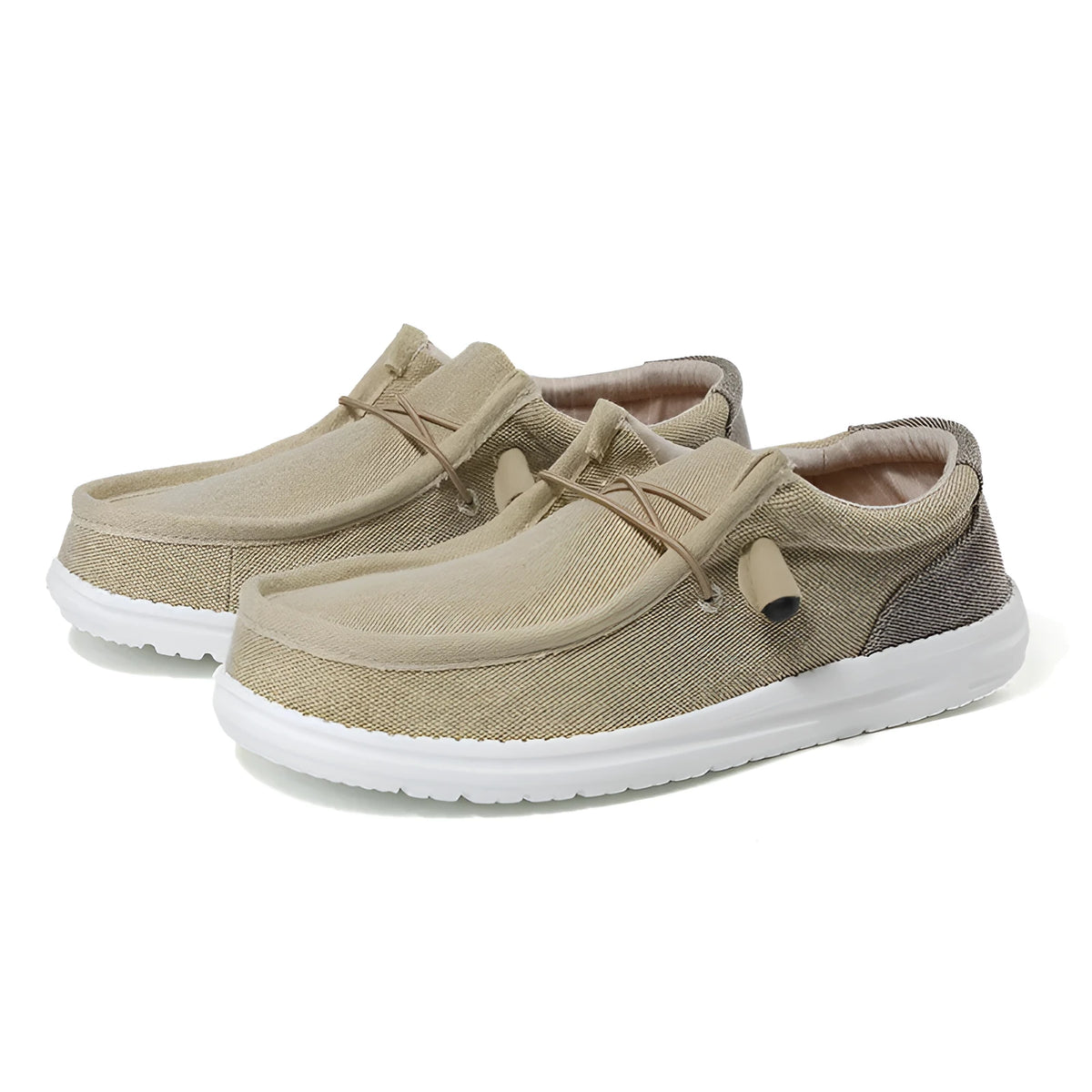 Men's green canvas sneakers with rubber sole and colour mosaic detail on round toe design