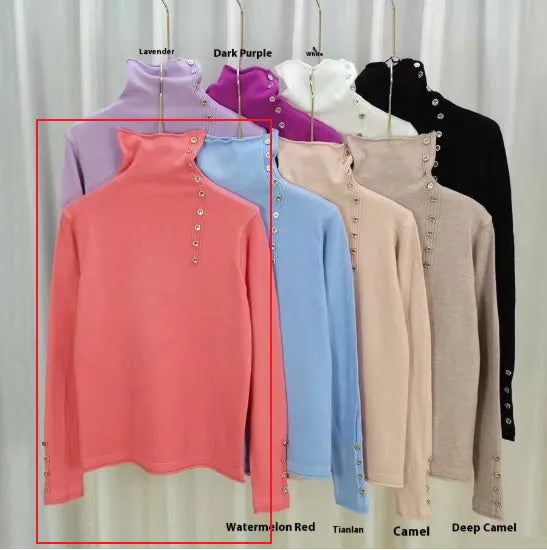 Slim fit knitted shirt with 3D pattern in light camel colour, showing regular sleeves and 40cm length