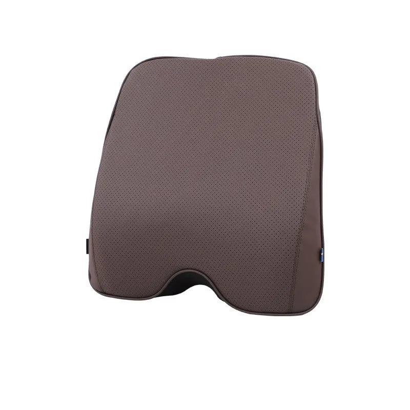 Volvo car headrest neck pillow and lumbar support cushions in brown, black, beige and coffee colours