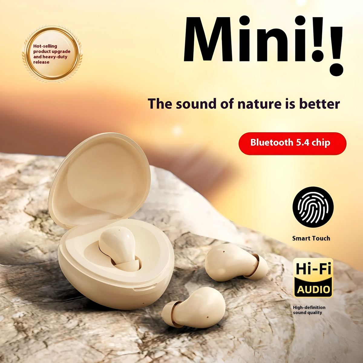 Small SK40 in-ear Bluetooth headset in PC ABS housing with 10 metre range and 4-8 hour battery life