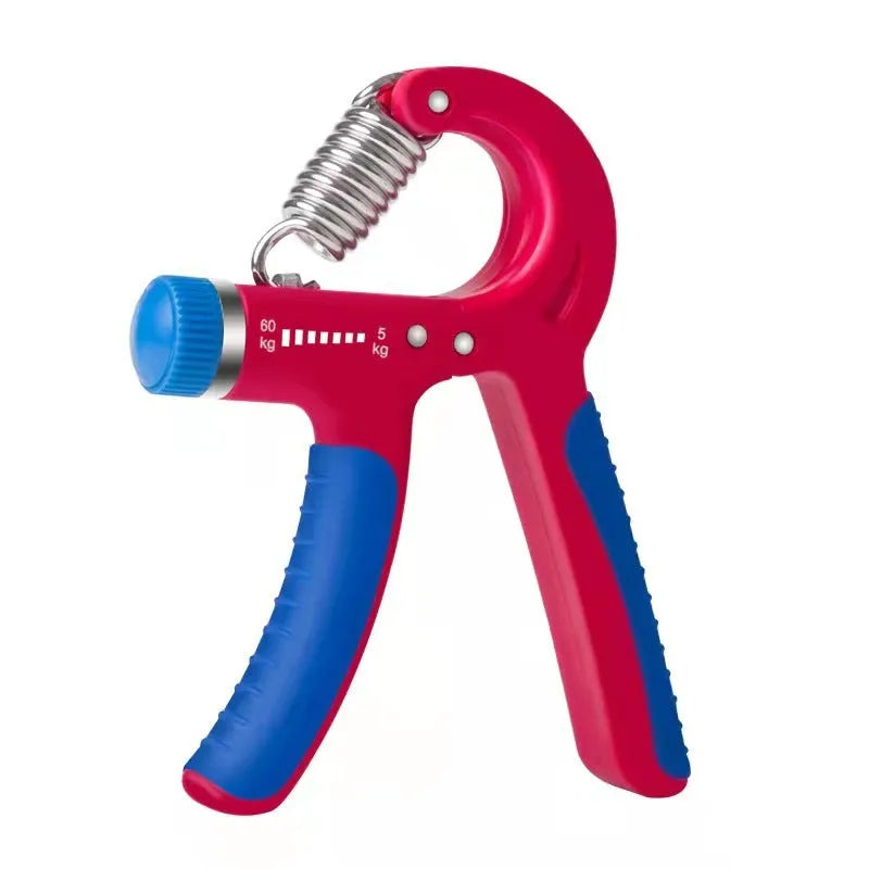 Adjustable counting hand gripper exerciser showing digital display and TPR handles in a selected colour.