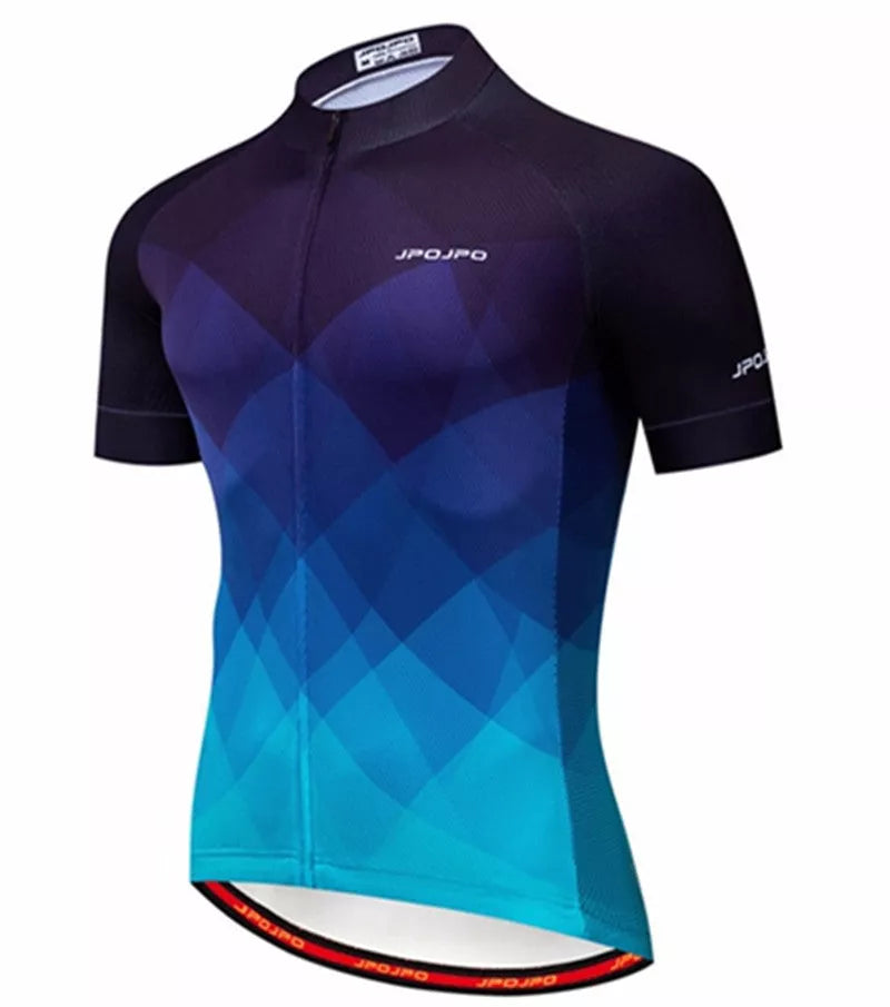 Breathable summer cycling jersey for men and women in vibrant patterns