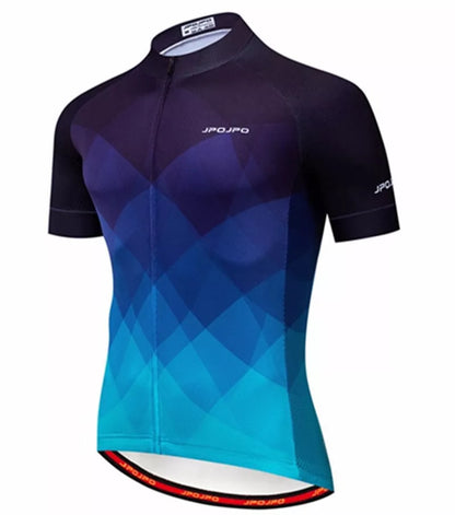 Breathable summer cycling jersey for men and women in vibrant patterns