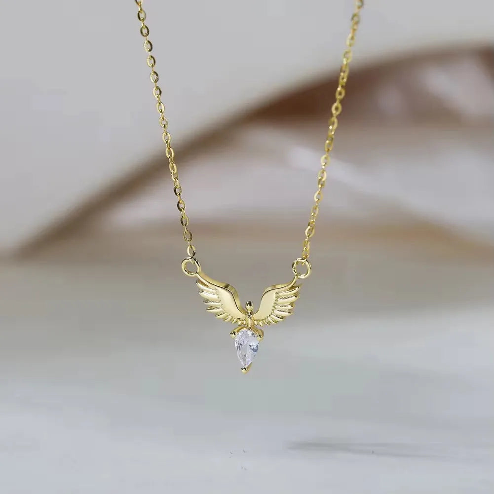 Adjustable 925 silver eagle chain necklace with O-ring links and electroplated finish in white gold or yellow gold colour