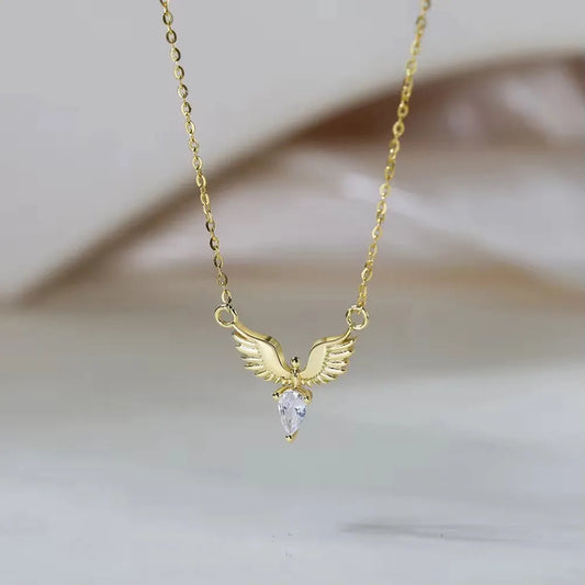 Adjustable 925 silver eagle chain necklace with O-ring links and electroplated finish in white gold or yellow gold colour