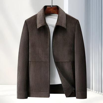 Men's slim-fit casual jacket in polyvinyl alcohol fibre, available in multiple colours and sizes with thickening design
