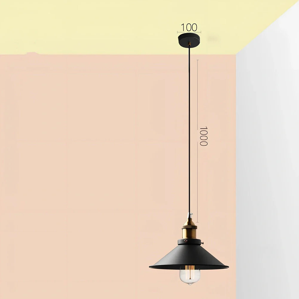 Vintage black iron chandelier with 26cm diameter and 220mm dimensions for dining room lighting