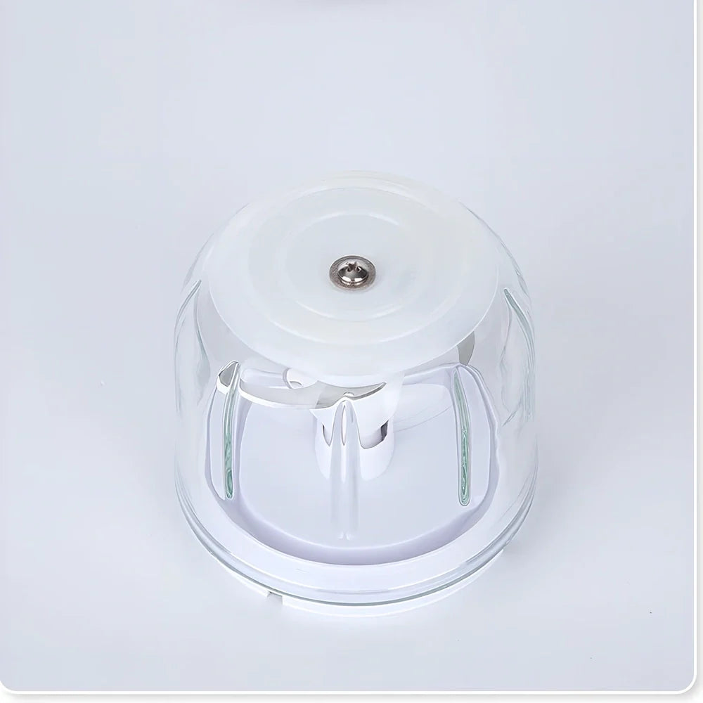 Household electric ice crusher in cherry blossom powder with 200W motor and 105mm square design
