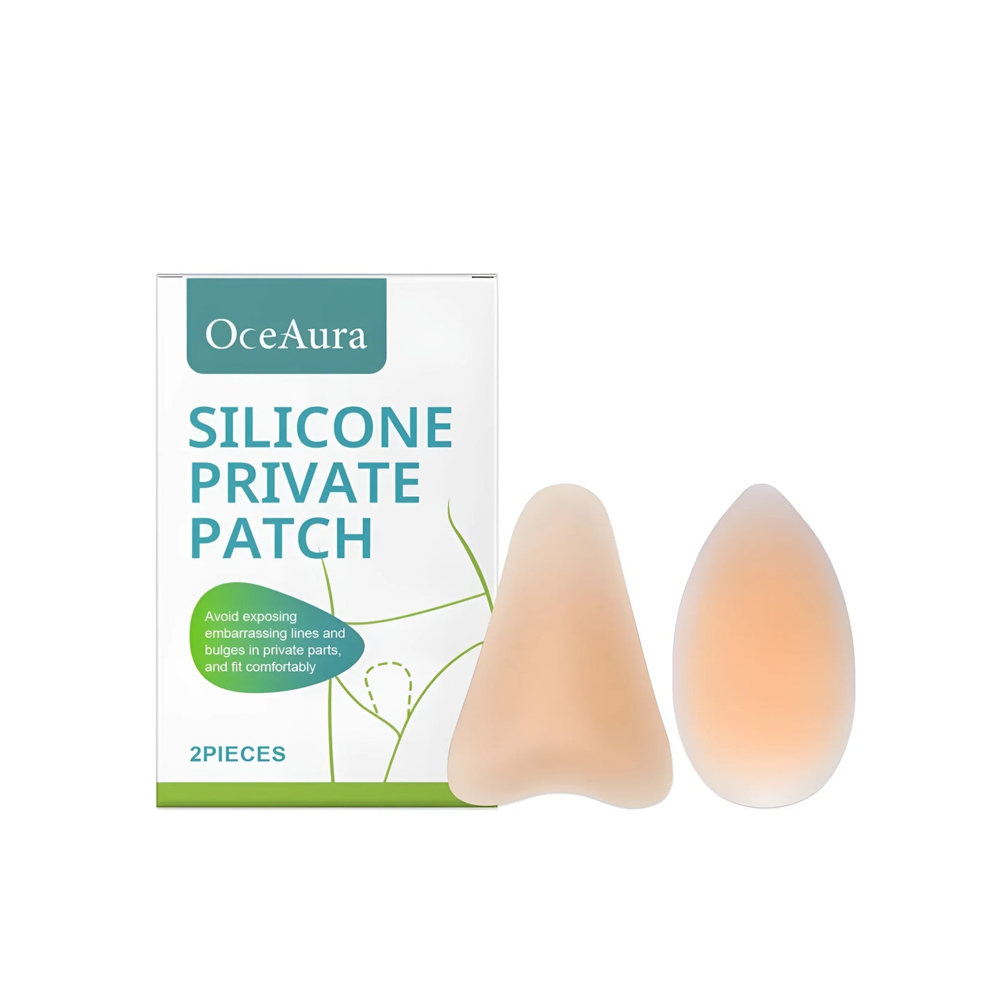 Clear silicone privacy stickers: one droplet shape and one Y-shape for covering device cameras.