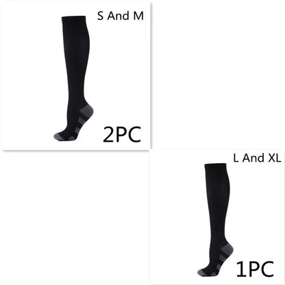 Athletic compression socks with three-bar design for men and women