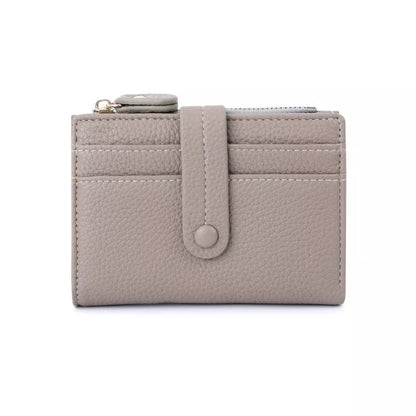 PU leather women's short wallet with coin purse in multiple colors