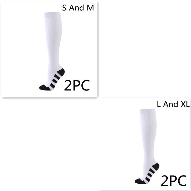 Athletic compression socks with three-bar design for men and women