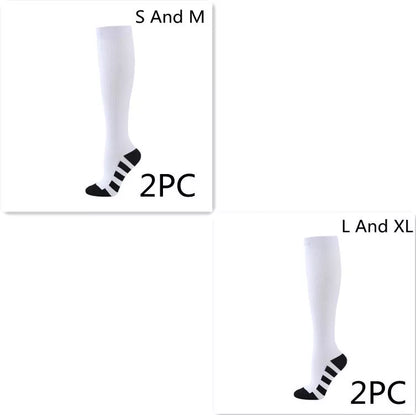 Athletic compression socks with three-bar design for men and women