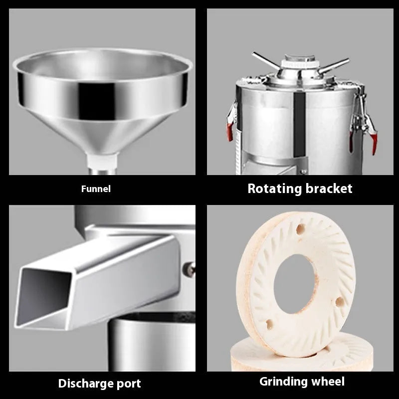 Stainless steel electric sesame paste grinding machine with automatic operation for home kitchens