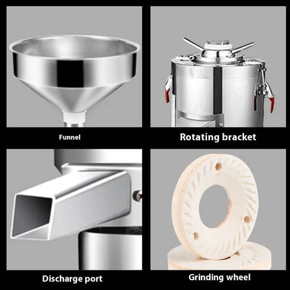 Stainless steel electric sesame paste grinding machine with automatic operation for home kitchens