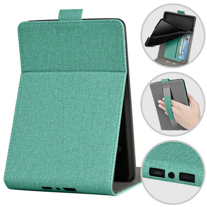 Handheld protective case for 6-inch e-reader in TPU with embossed bracket style, available in colours like black, grey, and designs such as Van Gogh starry sky.