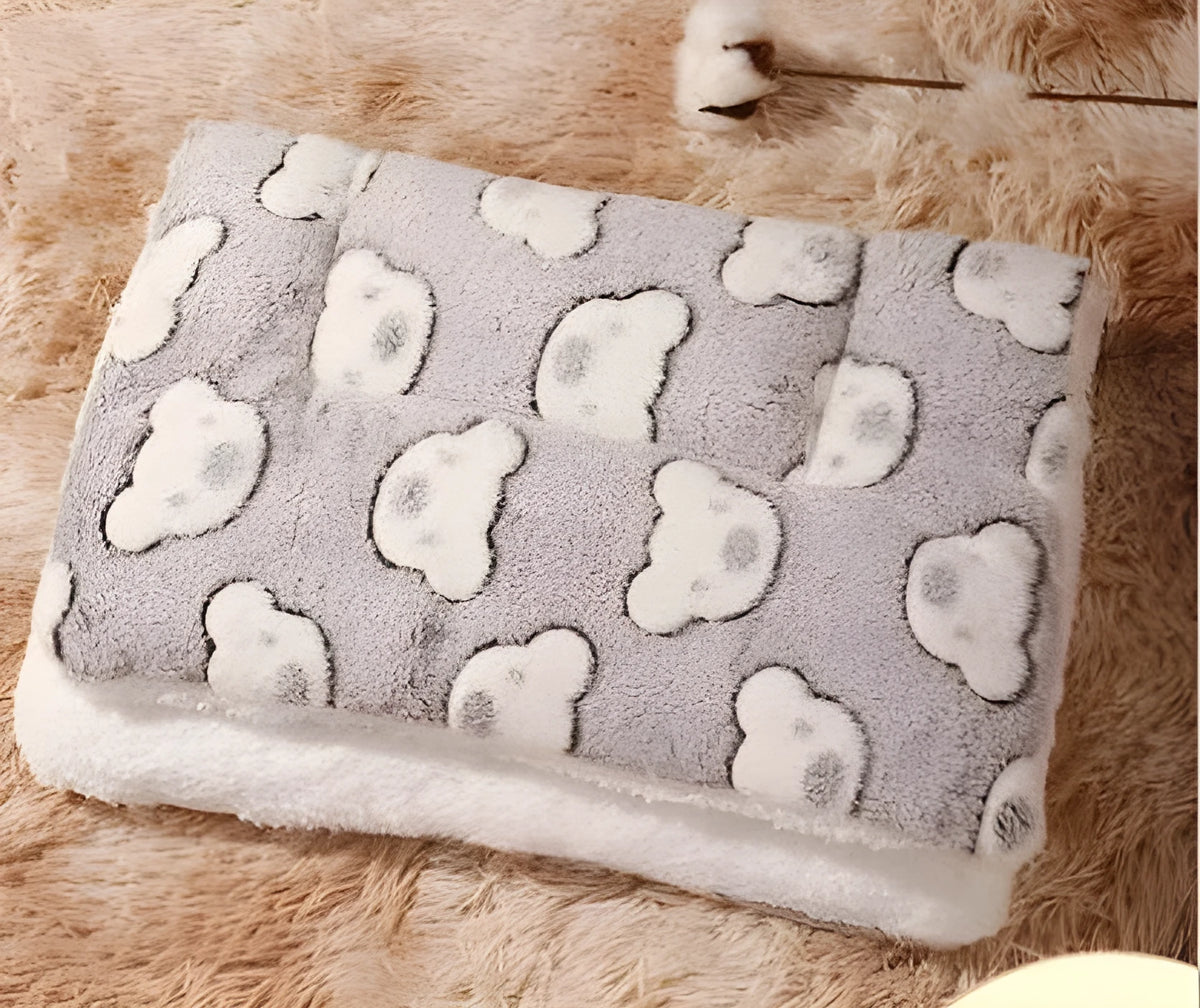 Reversible cat mat blanket in lamb wool and flannel, thickened double-sided seat cushion, XS to XL