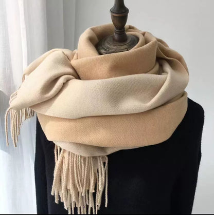 Double-sided Artificial Australian Wool Scarf Shawl in various colors for winter warmth