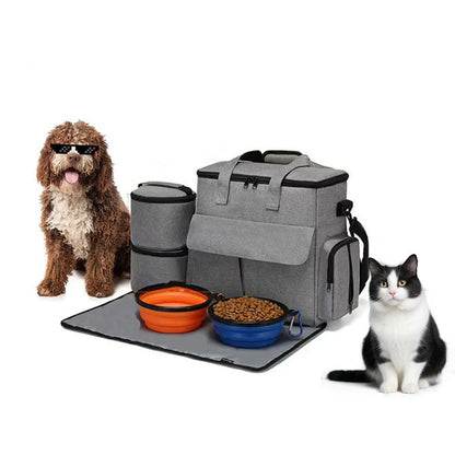 Gray Dog Travel Backpack Kit with removable divider and bonus training bag for pet adventures