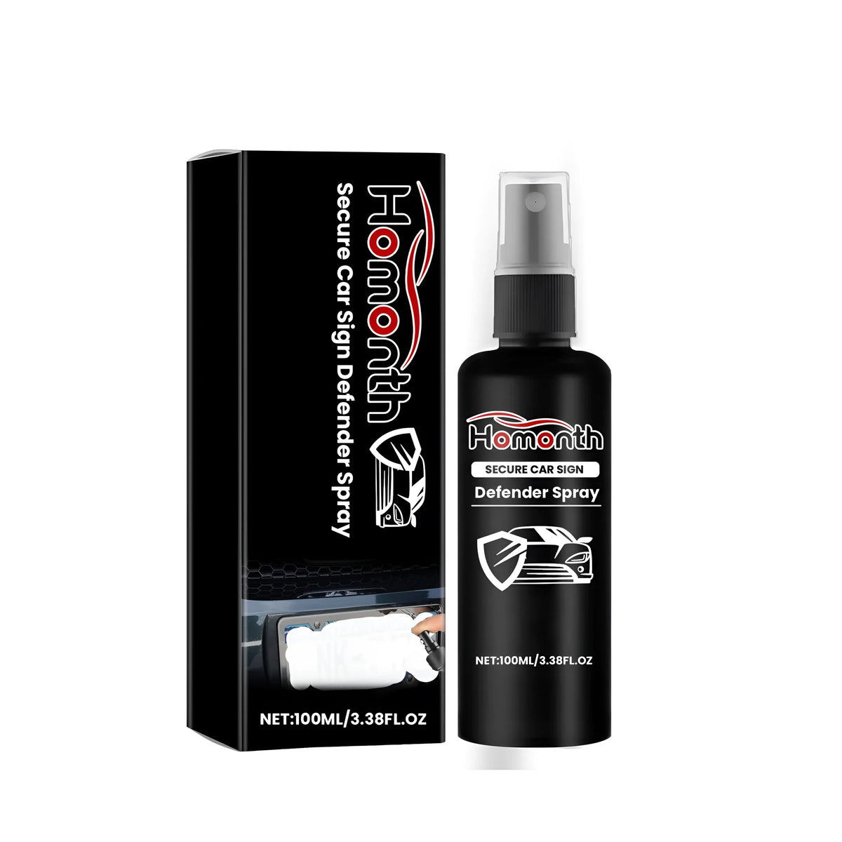 Car sign defender spray bottle, 3.9 x 14.6 cm atomizing spray with titanium dioxide for vehicle signage