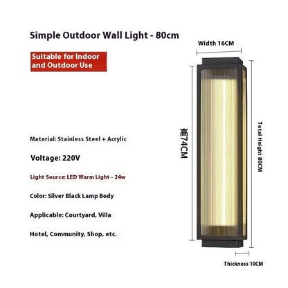 Stainless steel outdoor wall lamp for garden and courtyard lighting