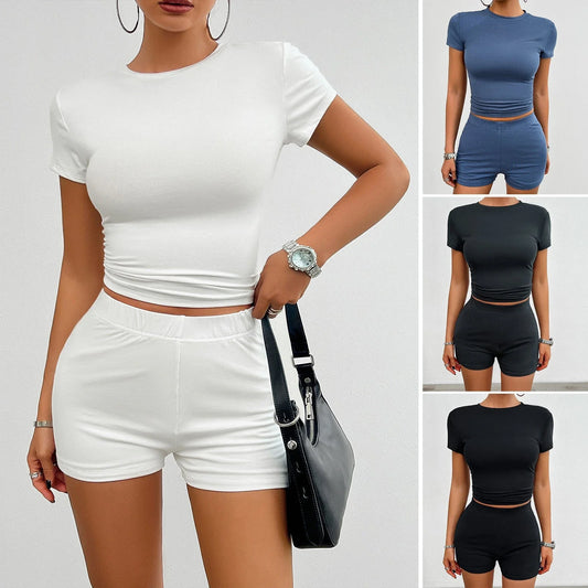 Stylish and comfortable women's 2-piece activewear set in various colors including white, black, and gray.