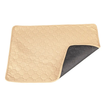 Pet Parents washable dog pee pad in neutral colour with waterproof backing