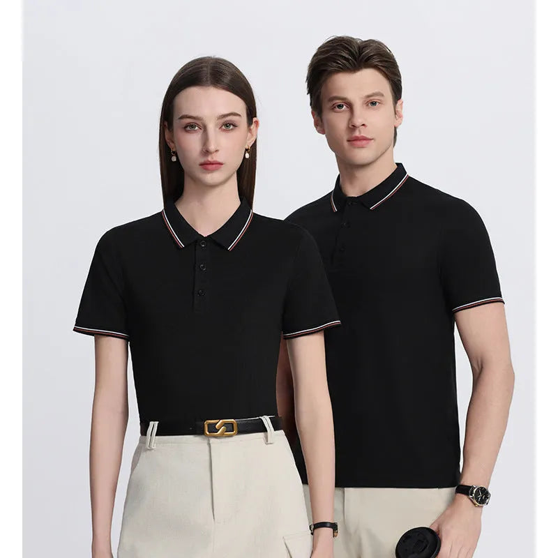 Solona ice-feeling work polo shirt in bright red with short sleeves and straight cut design