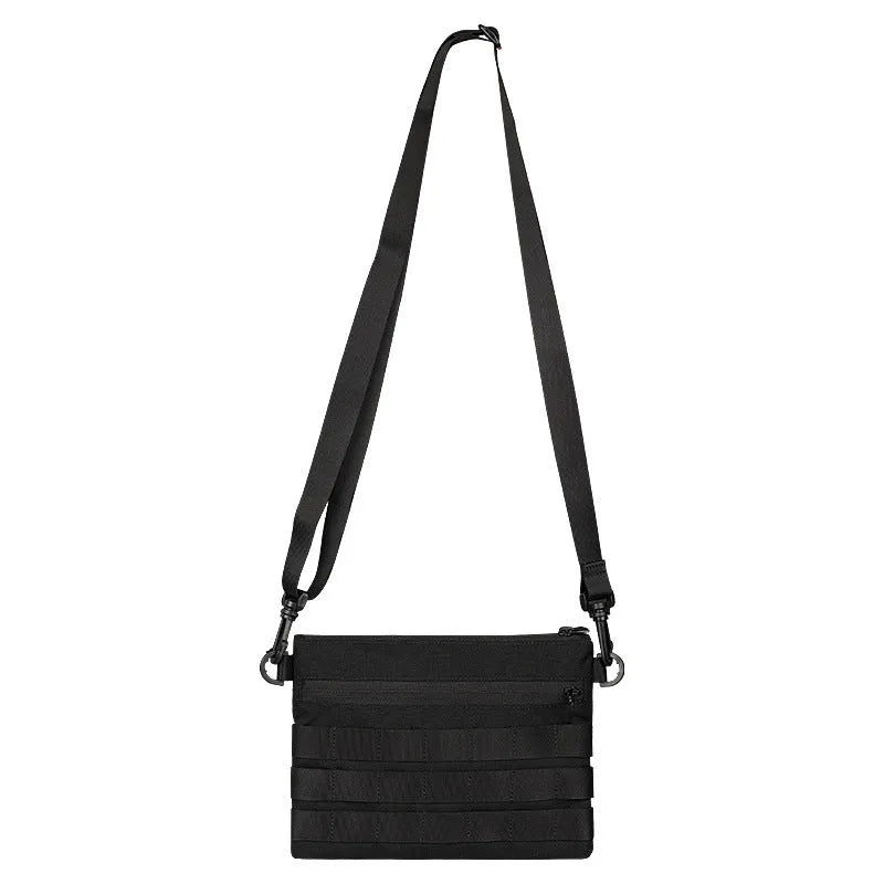 Black Oxford cloth portable outdoor kit showing compact 18cm size and durable construction
