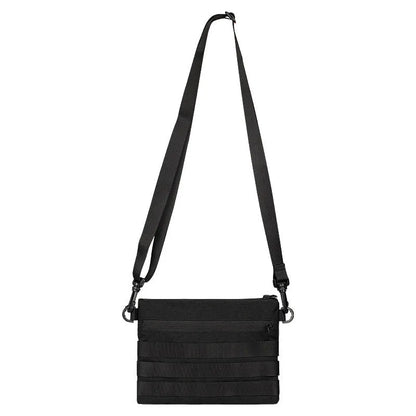 Black Oxford cloth portable outdoor kit showing compact 18cm size and durable construction
