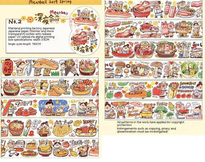 Haemorrhoid tape packaging stickers with cute cartoon characters on Japanese paper, 42 style options