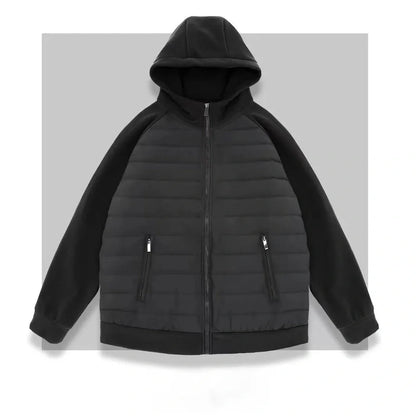 Casual cotton coat in solid colour with round hem and loose fit design