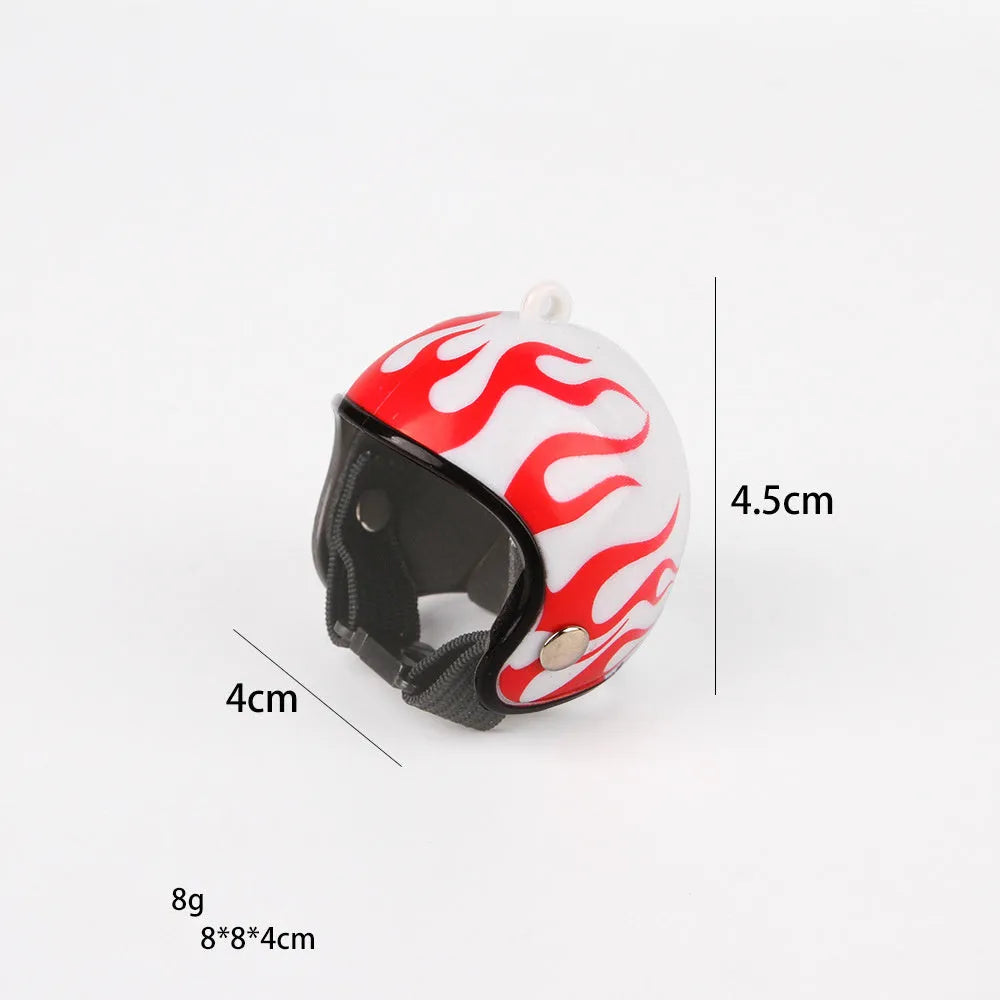 Small adjustable pet helmet for chickens and birds with sponge lining in various costume designs