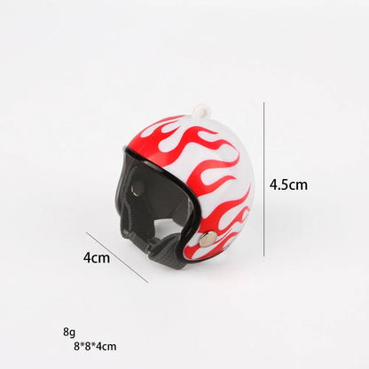 Small adjustable pet helmet for chickens and birds with sponge lining in various costume designs