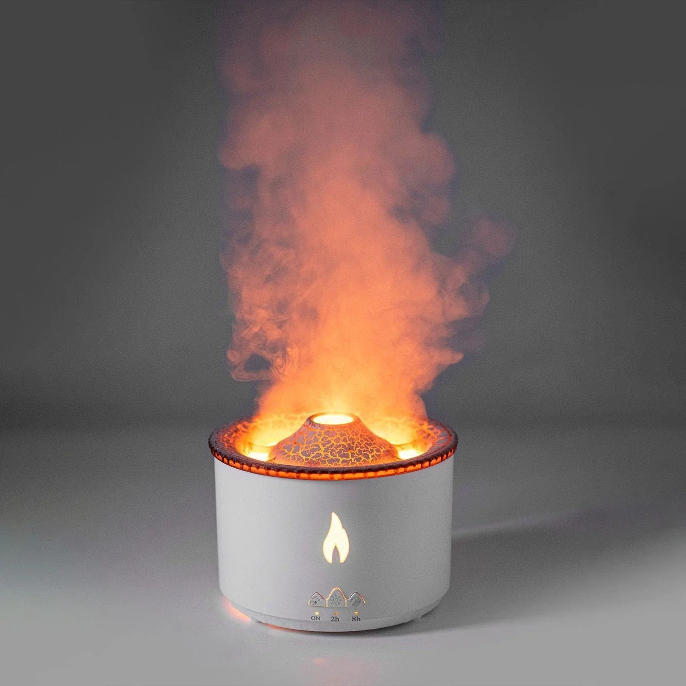 Ultrasonic Essential Oil Diffuser with mesmerizing flame-like lighting and jellyfish smoke ring effects, transforming your home ambiance