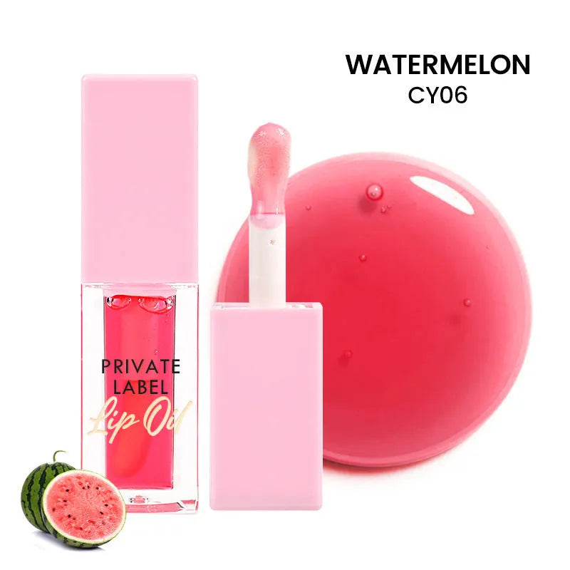 Women's simple natural transparent lip gloss tube with 6ml net content in fruity shades