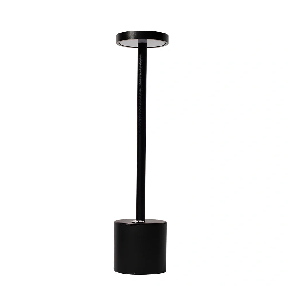 LED rechargeable touch night light in aluminium construction with touch dimming control