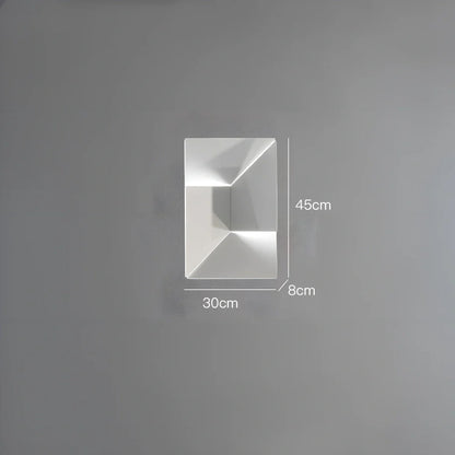 Minimalist iron wall lamp in matte white with LED lighting and slim profile