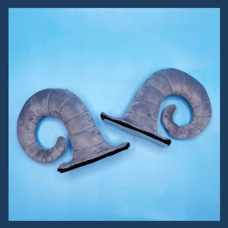 Pair of composite fibre demon horn ornaments for motorcycle helmets in four colour options
