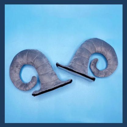 Pair of composite fibre demon horn ornaments for motorcycle helmets in four colour options