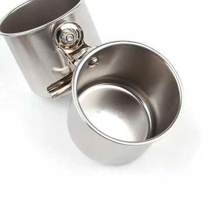 Stainless steel bird feeder outdoor food container in natural metal finish.