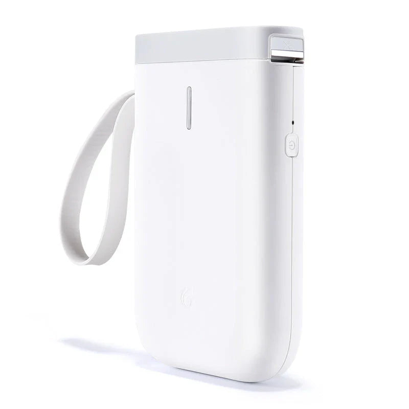 Compact, Bluetooth-enabled thermal label printer with high-resolution output and versatile label compatibility for home and office use