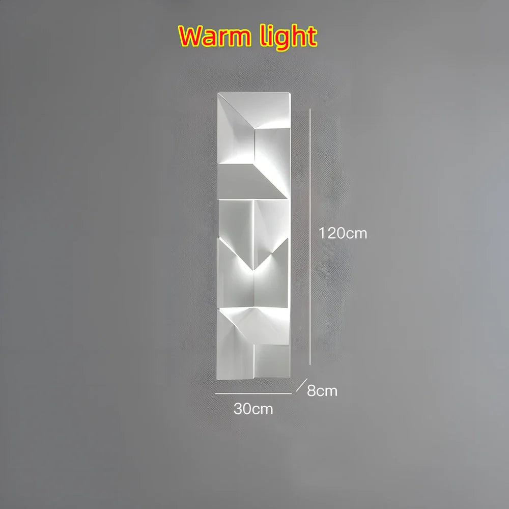 Minimalist iron wall lamp in matte white with LED lighting and slim profile