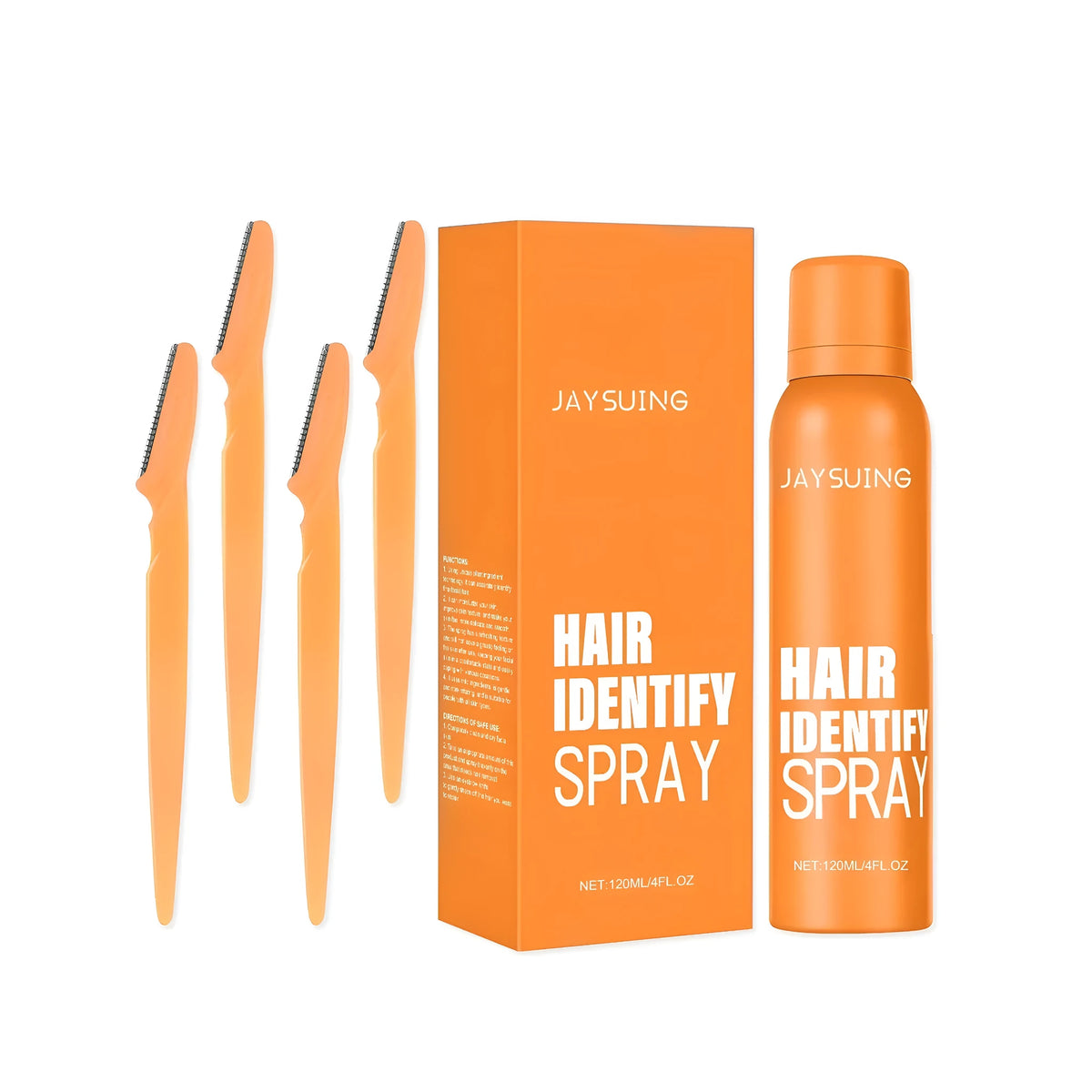 120ml bottle of non-irritating facial hair recognition spray with spray nozzle.