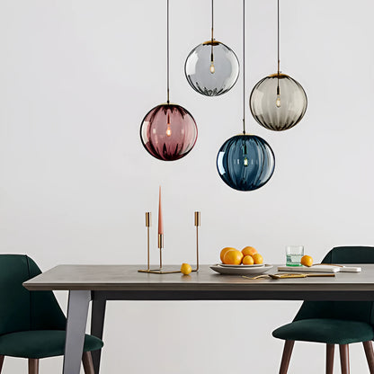 Nordic style water-wave glass ball chandelier pendant lamp in multiple colour options