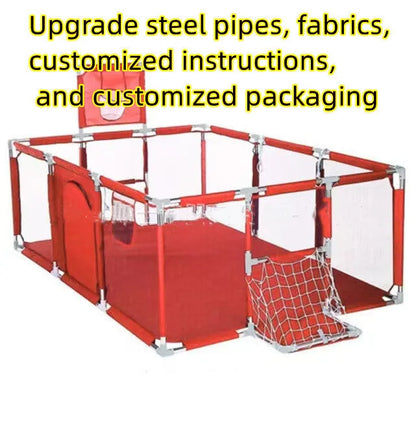 Children's playpen tent with steel pipe framework and Oxford cloth fencing in multiple colour options