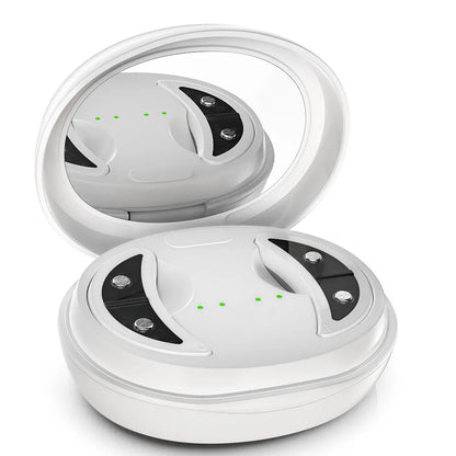 White red light EMS eye and facial massager device for home beauty care