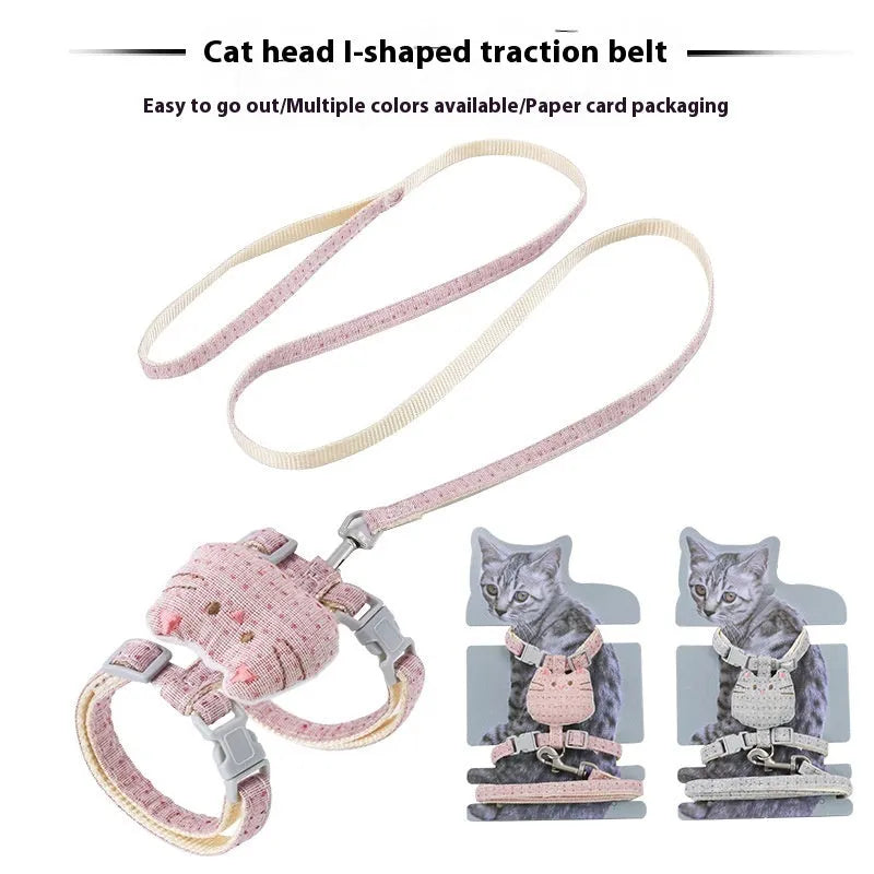 T-shaped cloth cat pulling rope in four colour options for interactive pet play
